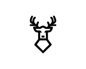 Deer minimal style logo symbol