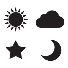 Star minimal silhouette vector astronomy icon