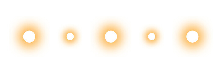 Orange Glowing Lights on Transparent Backdrop for Festive Decoration