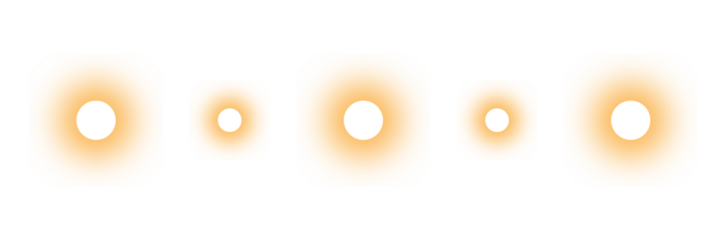 Orange Glowing Lights on Transparent Backdrop for Festive Decoration