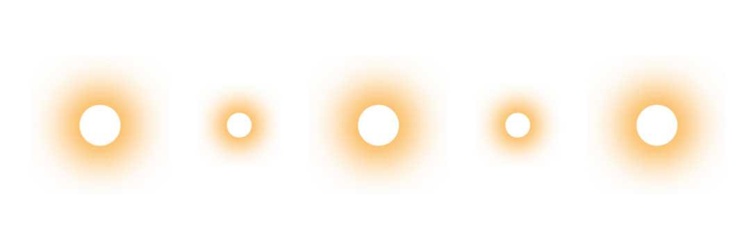 Orange Glowing Lights on Transparent Backdrop for Festive Decoration