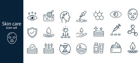Skin care icon set