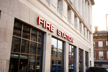 Newcastle upon Tyne UK: 17th Nov 2025: Hotel Gotham exterior. Famous Fire Station on Pilgrim Street converted into luxury hotel