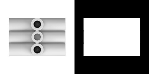 3D rendering illustration of a Vintage Italian T-Shaped Adapter
