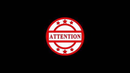 Large bold attention lettering radiates urgency warning high alert and draws strong focus demanding immediate reaction and critical awareness.