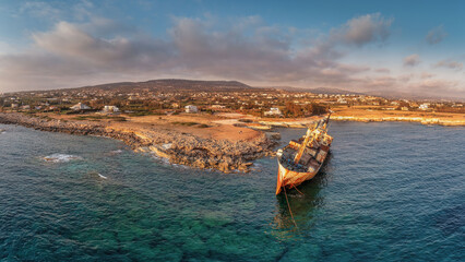 wreck of the shipwrecked EDRO III near Peyia