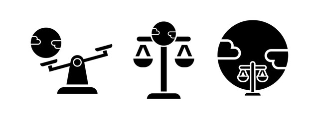 global scale icon vector illustration. global with scale -black vector.