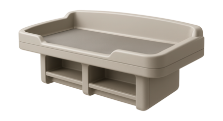 Spacious changing table for family restrooms, ideal for larger families.