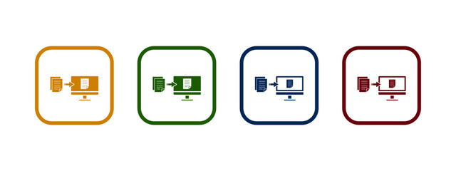 digitization icon vector illustration. digitization in different color design.