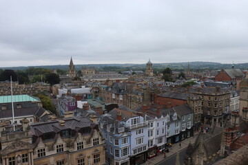 Fototapeta premium Oxford from above, view from St Mary's Tower