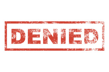 Denied stamp sign, vintage denied seal sign illustration in PNG isolated on transparent background