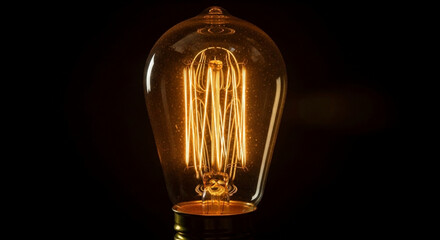 A Dramatic Close-Up of a Glowing Christmas Light Bulb in a Dark Setting