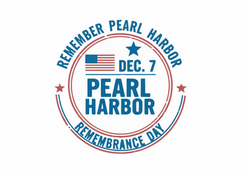 Pearl Harbor Remembrance Day Logo Vector Dec 7 Remember Pearl Harbor Banner Graphic Design