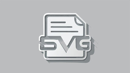 SVG file icon with a shadow, set against a blue background..eps