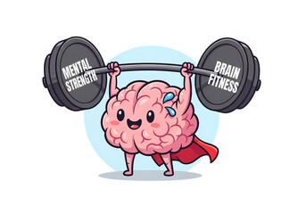 Brain boosting mental strength with fitness workout