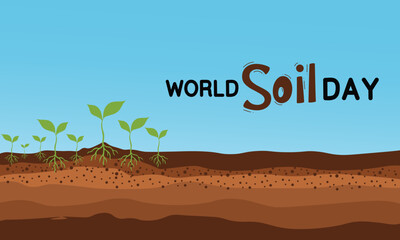 World soil day. Different Ground cross sections.