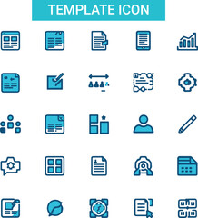 Set of file and document Icons. Simple line art style icons pack. Vector illustration.
