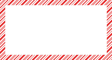 Christmas border frame. Merry Christmas Candy cane rectangle frame card elements decoration. New Year picture frame ribbon with red, white or green stripes