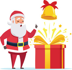 Santa Claus Reacts to Magical Exploding Christmas Gift with Jingle Bell