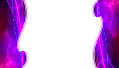 Elegant purple and white frame with floral accents and a soft, blurred background