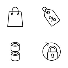 Premium E-commerce and Shopping Line Icons Set - Modern Outline Vectors for Online Stores, Mobile Apps & Web Design