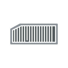 air filter black line icon. Vector isolated element