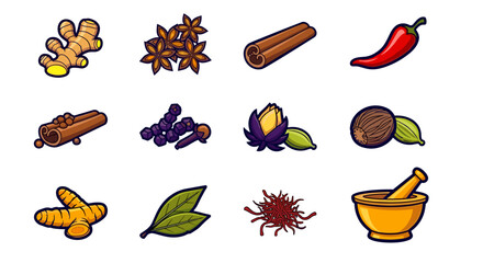 Dynamic assortment of aromatic spices for culinary creativity and flavor enhancement