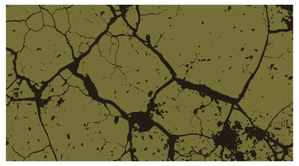 Olive green cracked earth texture background for graphic design and decoration vector illustration