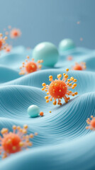 Abstract Virus on Textured Membrane