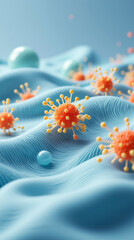 Abstract Virus on Textured Membrane