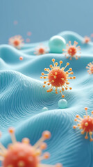 Abstract Virus on Textured Membrane