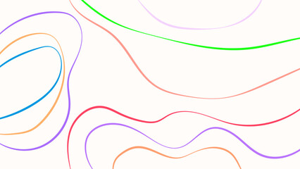 ABSTRACT BACKGROUND WITH LINES HAND DRAWN SHAPES COLORFUL RIBBONS DESIGN VECTOR TEMPLATE GOOD FOR MODERN WEBSITE, WALLPAPER, COVER DESIGN 