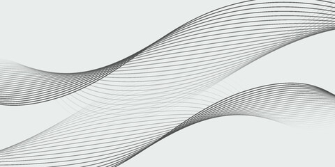 Abstract vector background with black wavy lines