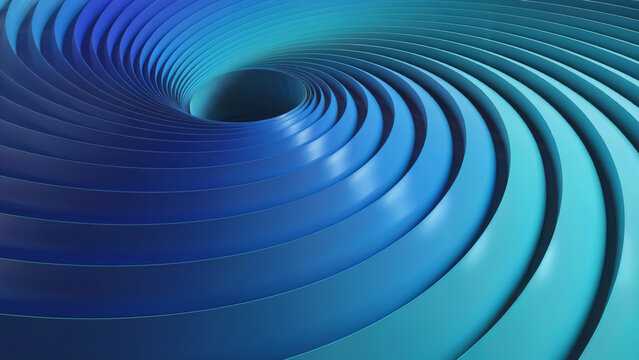 Captivating blue vortex abstract background with smooth flowing curves and a dark center
