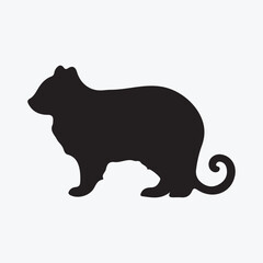 silhouette animal vector design template 