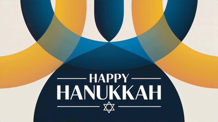 Celebrate Hanukkah with vibrant abstract art and festive greetings spreading joy and tradition