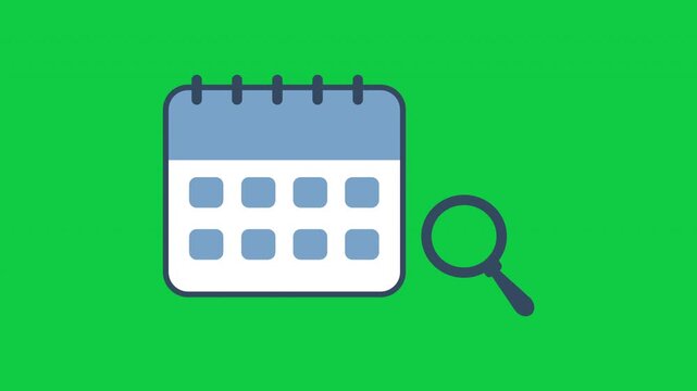 Animated calendar icon for scheduling Ideal for planner designs event themes time management