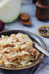 Southern Fried Cabbage, traditional dish in the South of the USA	
