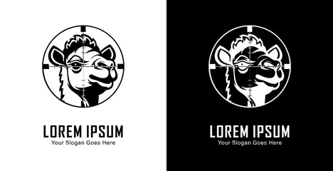 Camel head logo design in the shot