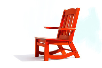 Vibrant Red Rocking Chair Image
