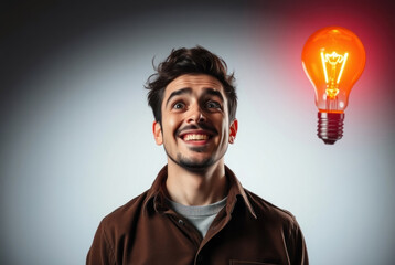 Creative Idea Sparking Brilliant Thoughts