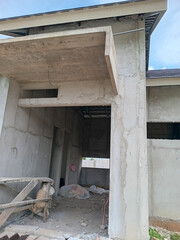 Unfinished Concrete Building Under Construction