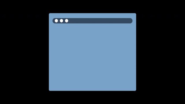 Blank browser window with space for text. Empty browser window on a laptop or computer with blank search bar