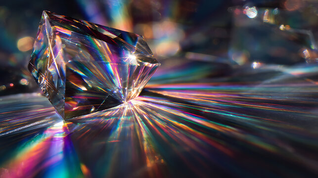 Abstract lines of fast car light trails create a colorful motion blur on the night highway