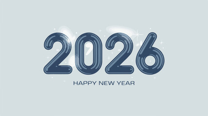 New year greeting card with a decorated Christmas tree vector illustration