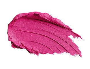 Fototapeta premium Vibrant fuchsia lipstick smudge, swirled and textured