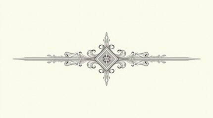 Ornate vintage graphic design divider with elegant flourishes