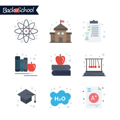 Fototapeta premium Back to School icon. Education and Learning line icons set.
