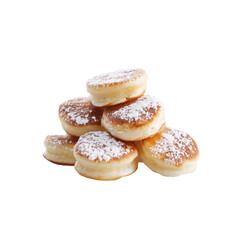 Stack of Dutch Poffertjes with Powdered Sugar