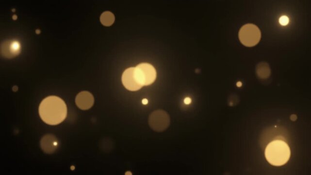 Multiple soft bokeh light orbs floating in slow motion on a black background. Elegant depth-of-field blur creates a clean and professional overlay effect
